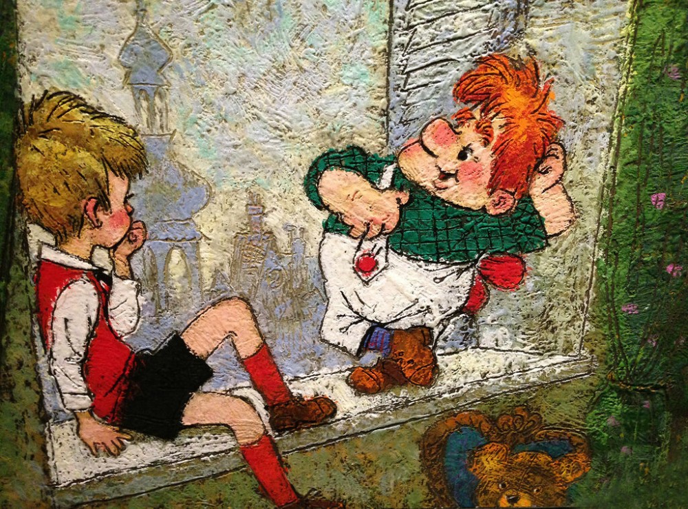 Создать мем: астрид линдгрен карлсон, борис степанцев малыш и карлсон, иллюстрация к сказке малыш и карлсон