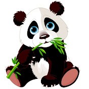 Создать мем: панда на белом фоне мультяшная, мультяшная панда, панда рисунок