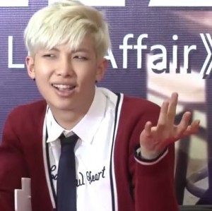 Create meme: Kim namjun 2014, namjun laughs, bts rap monster