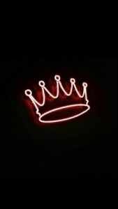 Create meme: the crown on black background Wallpaper on the iPhone, neon signs, neon