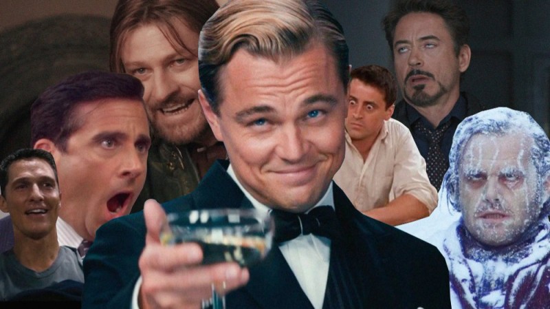Create meme: meme the great Gatsby , Jack Nicholson meme, DiCaprio meme 