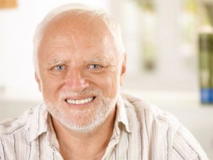 Create meme: hide the pain harold, hiding the pain, meme grandfather