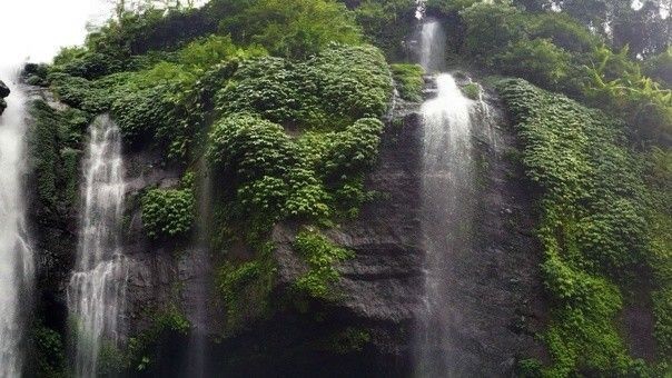 Create meme: sekumpul waterfall, waterfall , Bali island waterfall