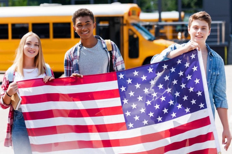 Create meme: US students, usa education, american teenagers