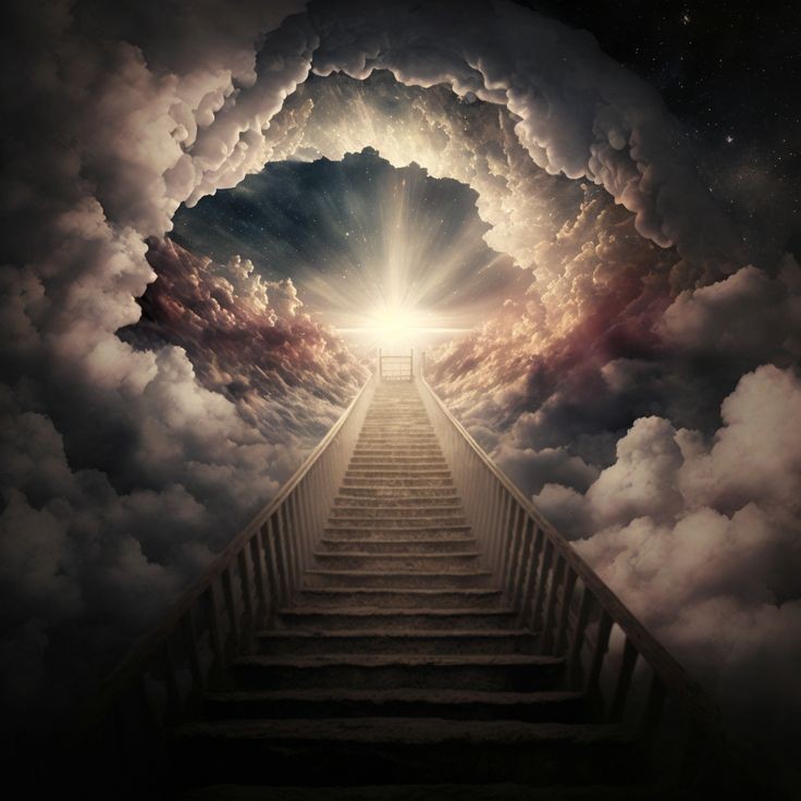 Create meme: stairway to heaven album cover, christian paintings, pictures 