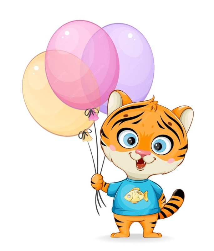 Create meme: tiger for children, cartoon tiger, tiger drawing for children