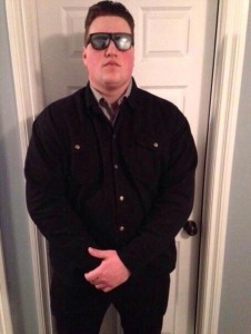 Create meme: Male, the guard with glasses meme, security guard meme