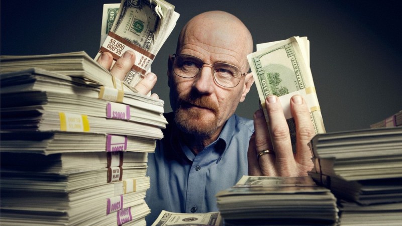 Create meme: money , Walter white with the money, and the money