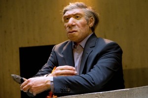 Создать мем: ющенко прыщавый, neanderthal, фото как стильно неандерталец может выглядеть будучи подстрижен и одет в современную одежду. neanderthal museum, mettmann, germany.