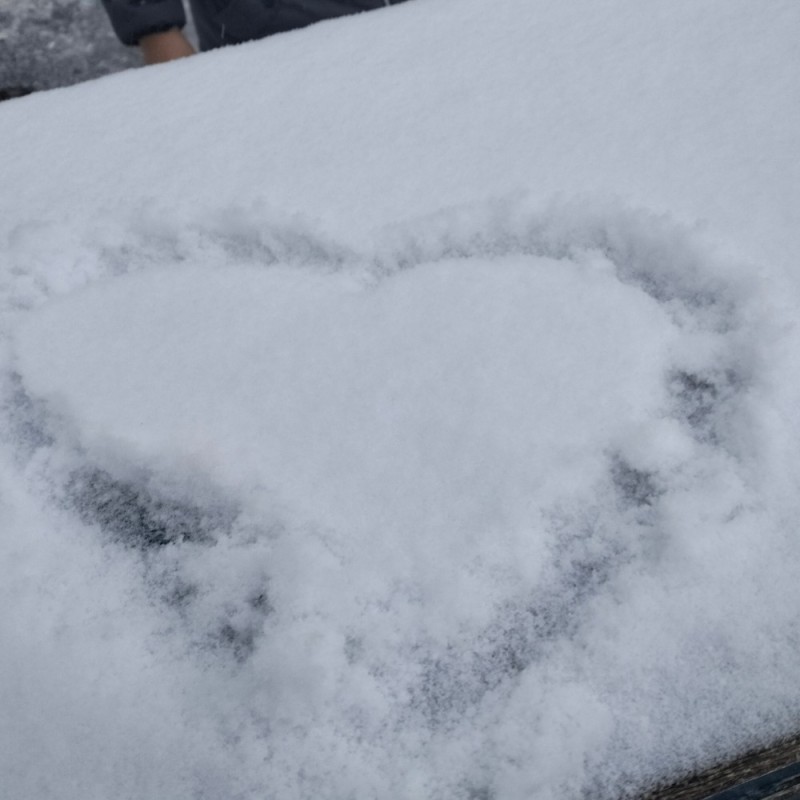 Create meme: heart in the snow, heart of snow, winter in the heart