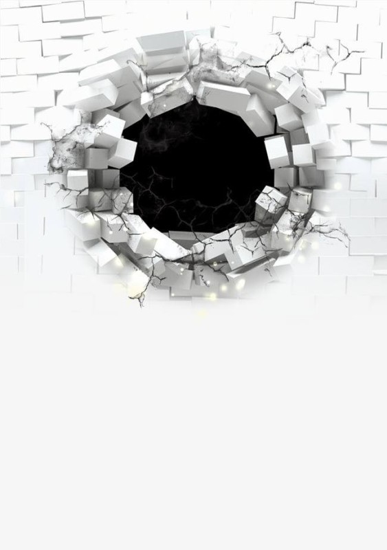 Create meme: hole in the wall, destruction cracked brain cover, hole in the wall wallpaper