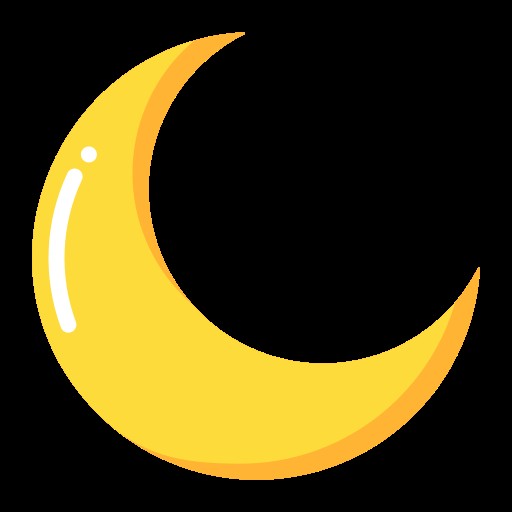 Создать мем: crescent moon, луна иконка, желтый полумесяц