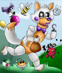 Создать мем: лолбит, мангл фокси, lolbit