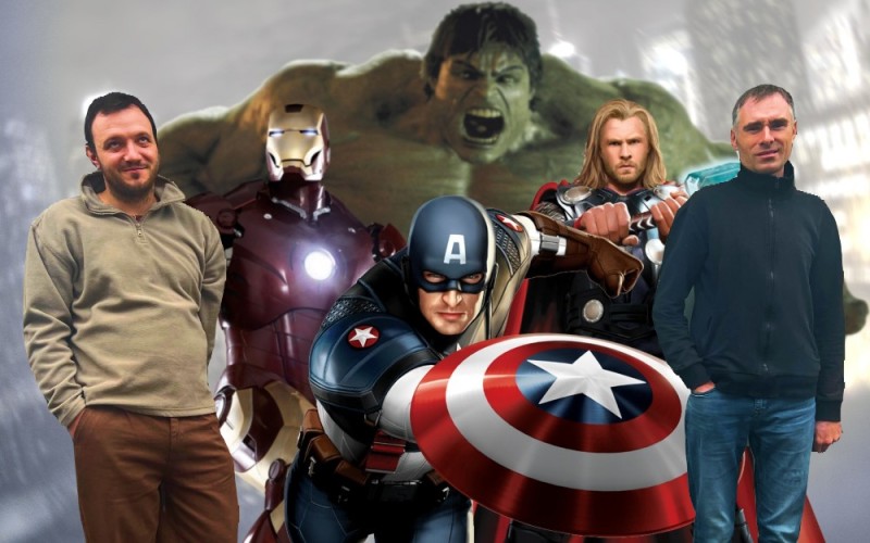 Create meme: the Avengers-iron man, the Avengers captain America, superhero avengers