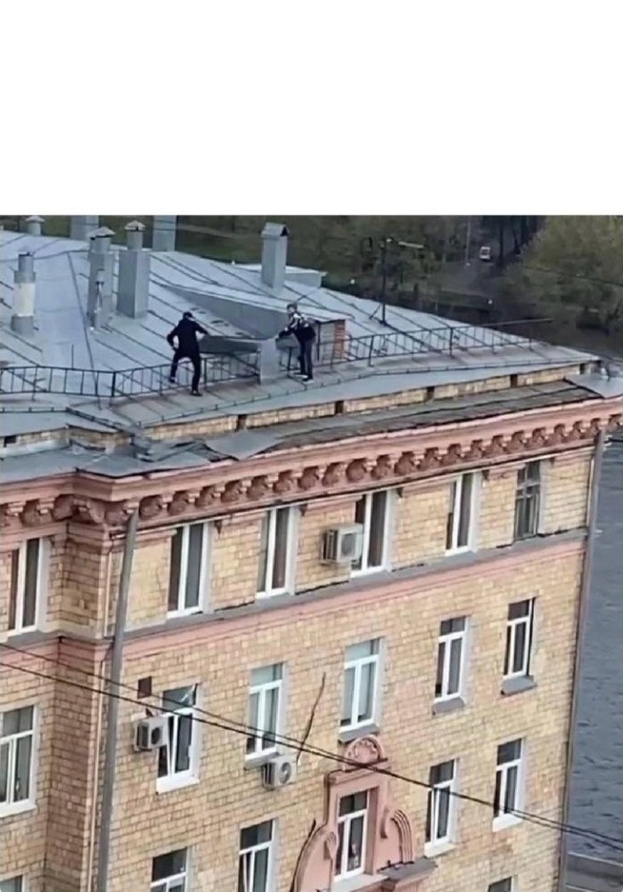 Create meme: On the roofs, frost on the roof, the roof of the house