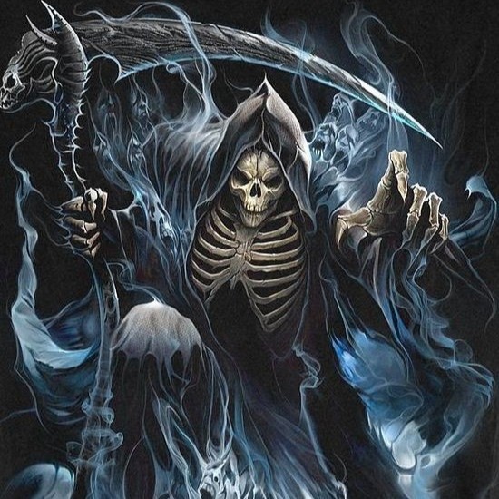 Создать мем: скелет с косой, мрачный жнец, grim reaper