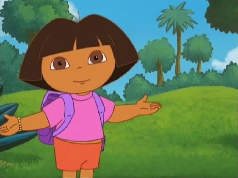 Create meme: let us help Dasha find the meme, dasha is a traveler, Dora the Explorer cartoon