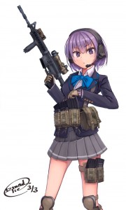 Создать мем: аниме милитари оружие, аниме девушки оружие, милитари тян