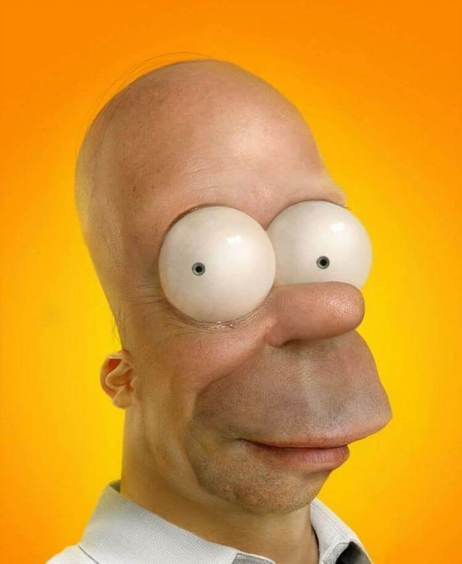 Create meme: Homer Simpson , funny character, the simpsons in real life