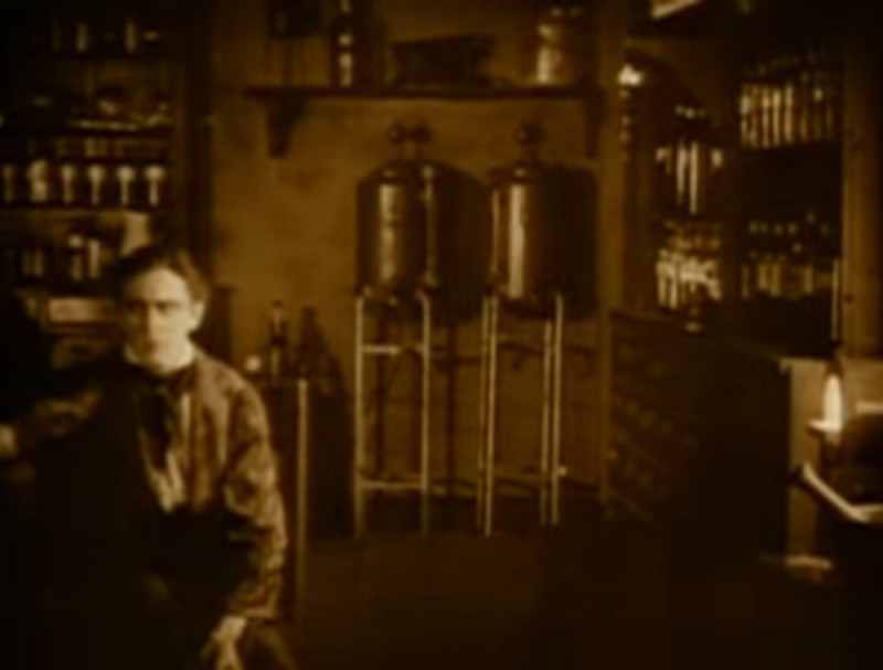 Create meme: laboratory , darkness, The iodine factory in 1915