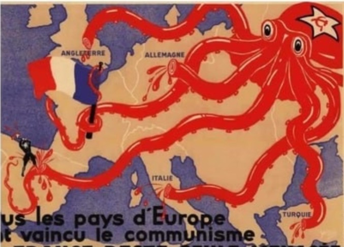 Создать мем: карта европы 1937, карта, плакат осьминог ссср