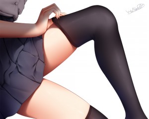 Создать мем: аниме ножки, thigh highs аниме, аниме ноги девушек