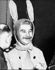Create meme: Stalin Bunny, Joseph Stalin, Stalin with the ears of a hare
