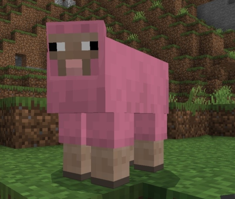 Создать мем: свинья из майнкрафта лицо, розовая овца в майнкрафте, свинья в майнкрафте