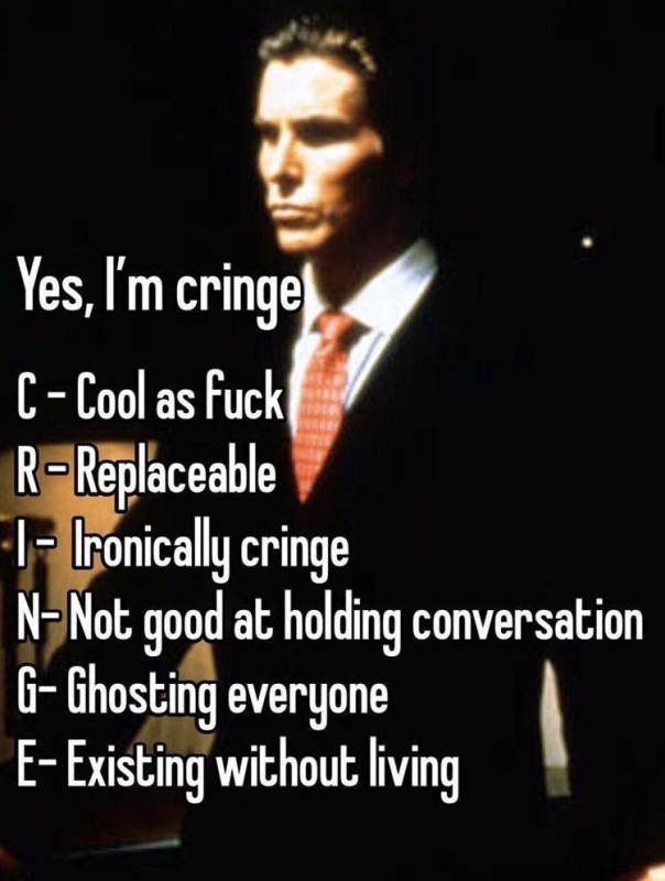 Create meme: English text, Patrick Bateman, reading