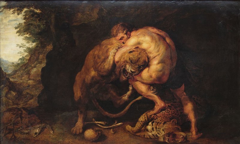 Create meme: Hercules the Nemean lion, Peter Paul Rubens The Nemean Lion, Peter Paul Rubens 