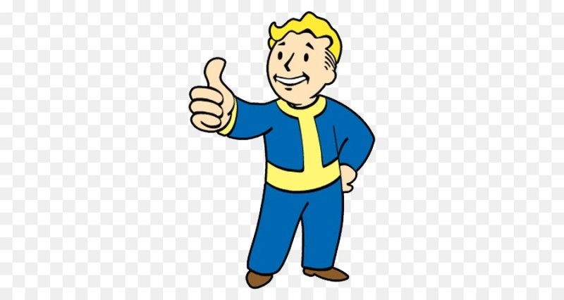 Create meme: volt boy, fallout fight finger, fallout thumbs up