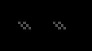 Create meme: darkness, pixel glasses meme, pixel glasses