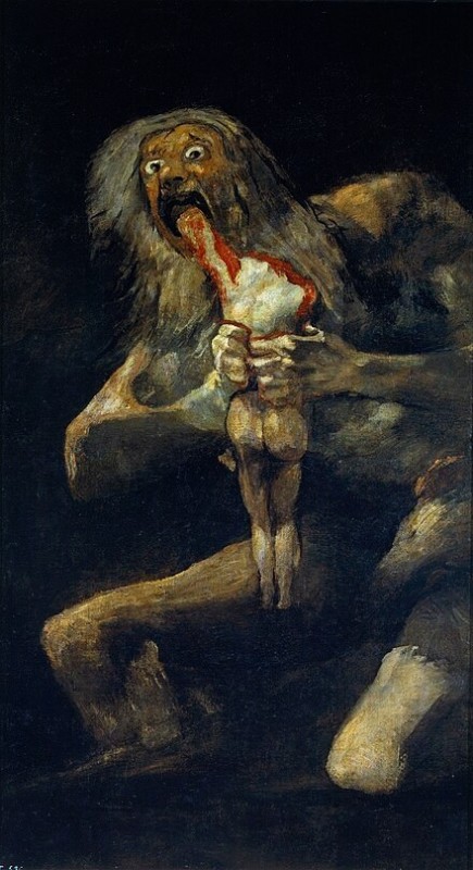 Create meme: Saturn devouring his son, Francisco Goya Saturn devouring his son, Goya Saturn devouring his son
