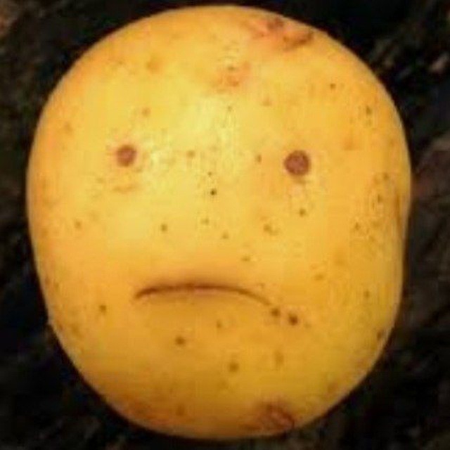 Создать мем: мистер картошка, грустная картошка, картошка
