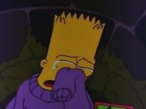 Create meme: the simpsons Bart sad, crying Bart Simpson, crying Bart
