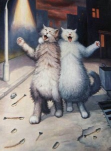 Create meme: cats large, singing cats, kitties