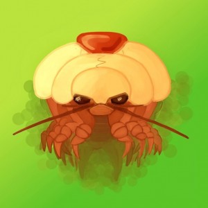 Создать мем: hermit crab, краб отшельник рисунок, креветка cartoon