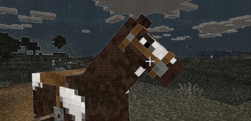 Create meme: minecraft horse, horse in minecraft, minecraft 