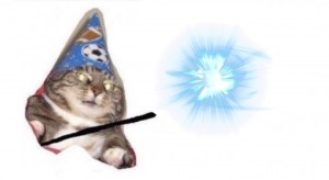 Create meme: vzhuh and you're gone, cat wizard, vzhuh cat in a festive hat
