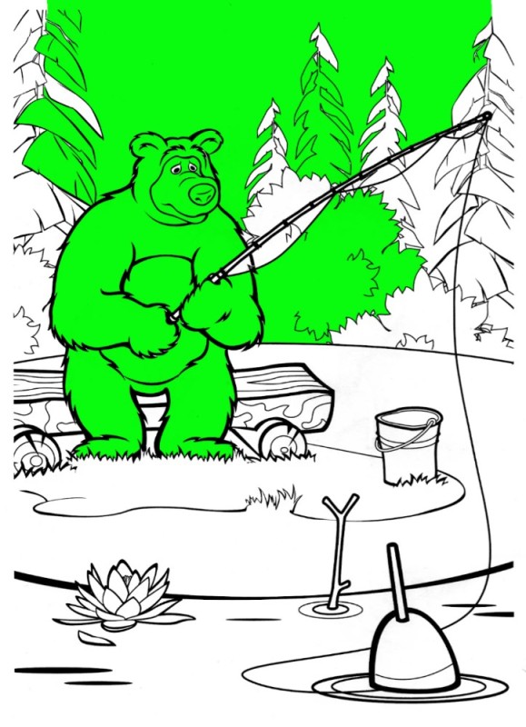 Создать мем: раскраски для девочек маша и медведь, медведь раскраска, раскраски для детей маша и медведь