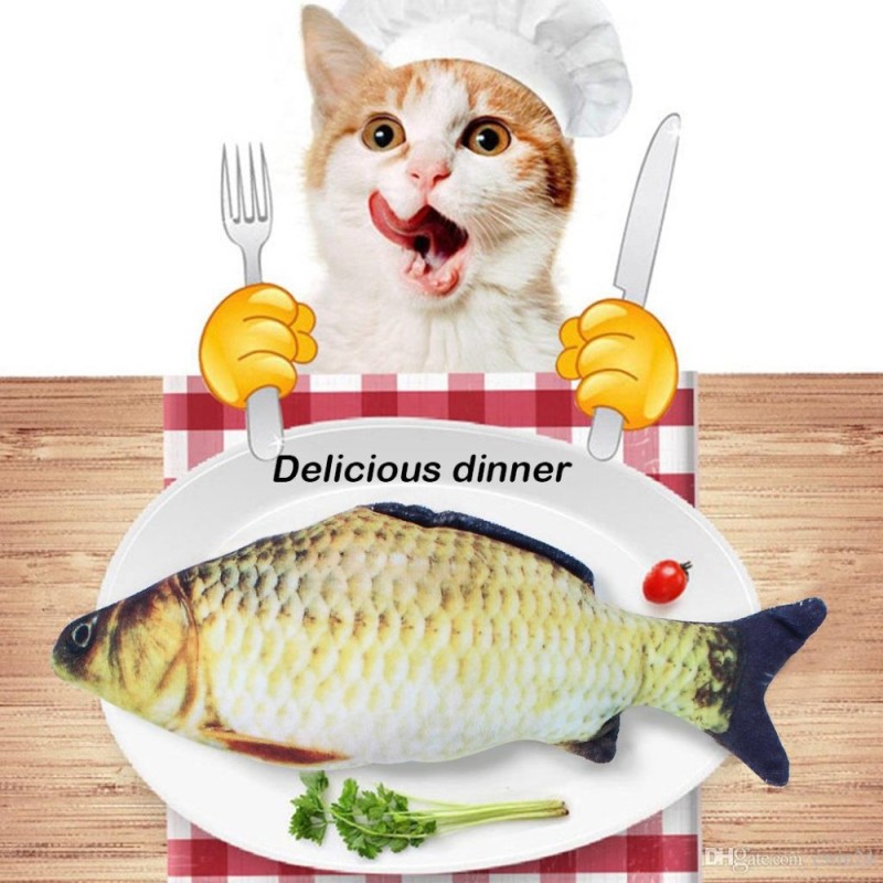 Создать мем: кот с рыбой, кошка, домашние животные