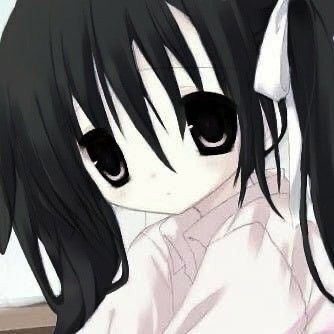 Create meme: anime with black hair, cute anime, dark anime
