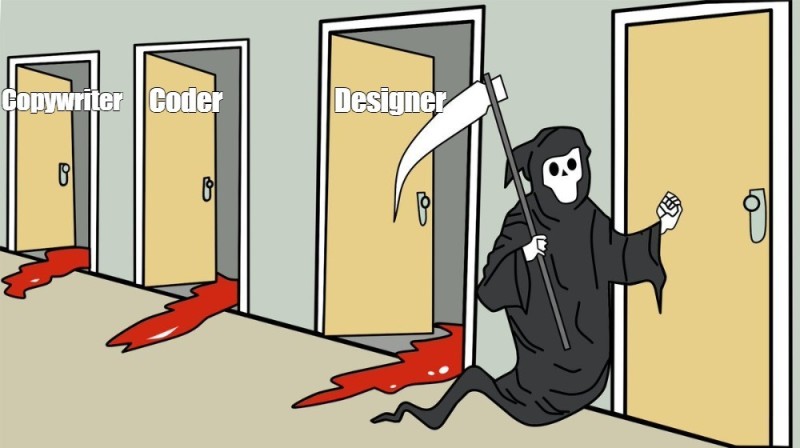 Create meme: the grim Reaper meme, meme of death and doors, the door to death