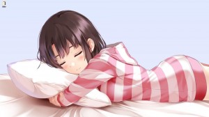 Создать мем: спящие аниме тян, аниме, аниме девочка спит