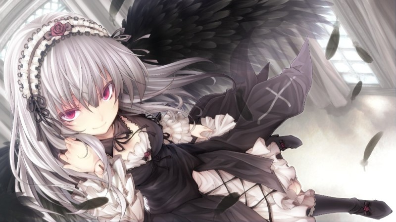 Create meme: rozen maiden , anime dark angel angel, suigintou, rozen maiden