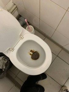Create meme: dirty toilet, toilet