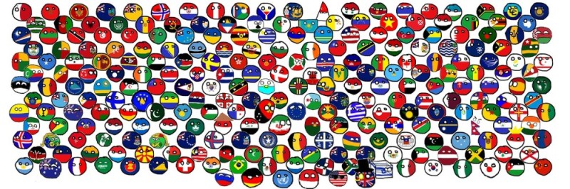 Create meme: countryballs , ussr countryballs, countryball map