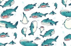 Создать мем: тумблер наклейки акула, fish illustration, коллекции рисунки акул
