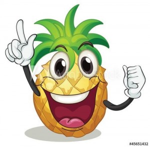 Создать мем: ананас на белом фоне, злой ананас, ананас с глазами