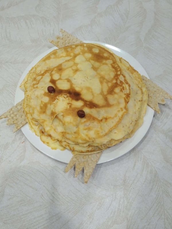 Create meme: delicious pancakes, crepes, pancakes on milk
